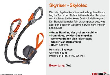 Rang 6 beim  Klettersteigset-Test 2021 - Skyriser von Skylotec