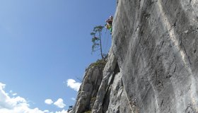 In der ersten Seillänge