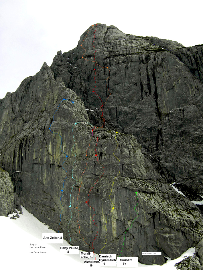 Übersicht Zahrinkogel Westwand